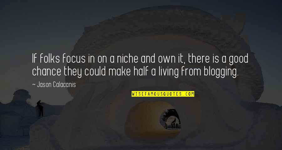 Focus On Good Quotes By Jason Calacanis: If folks focus in on a niche and