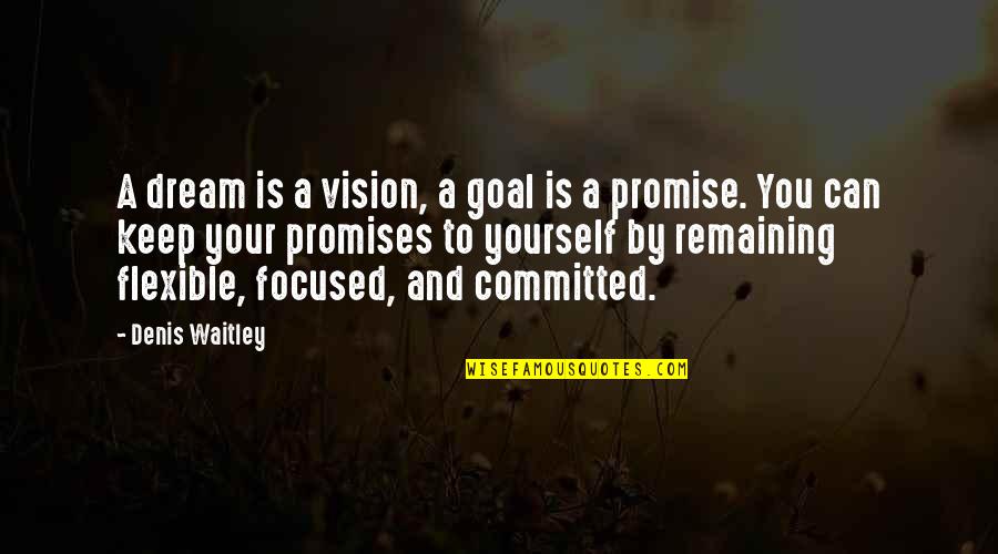 Focused On Yourself Quotes By Denis Waitley: A dream is a vision, a goal is