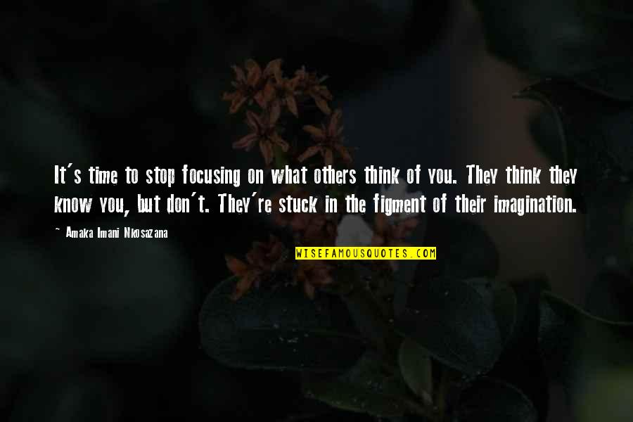 Focusing On Life Quotes By Amaka Imani Nkosazana: It's time to stop focusing on what others