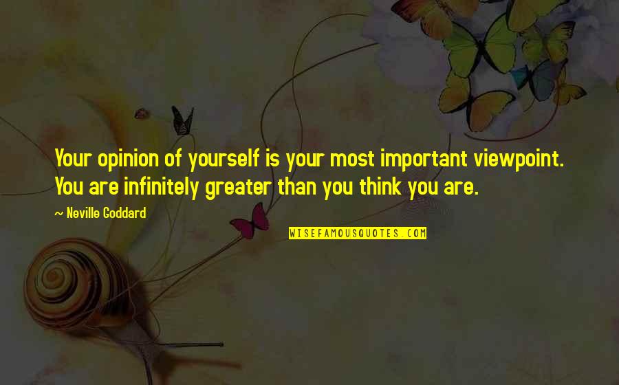 Focusing On The Past Quotes By Neville Goddard: Your opinion of yourself is your most important