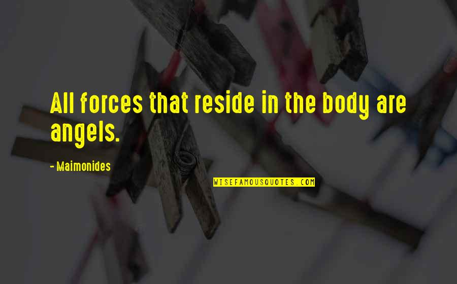 Fodio Quotes By Maimonides: All forces that reside in the body are