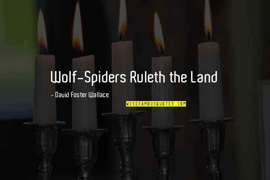 Fofo African Quotes By David Foster Wallace: Wolf-Spiders Ruleth the Land