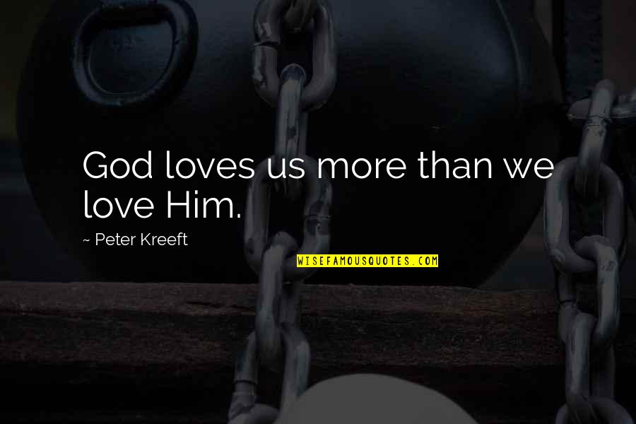 Fofonoff Quotes By Peter Kreeft: God loves us more than we love Him. Fofonoff Quotes By Peter Kreeft: God loves us more than we love Him.