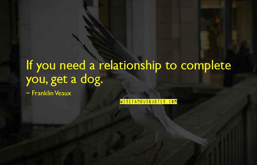 Fogarassy Mariann Quotes By Franklin Veaux: If you need a relationship to complete you,