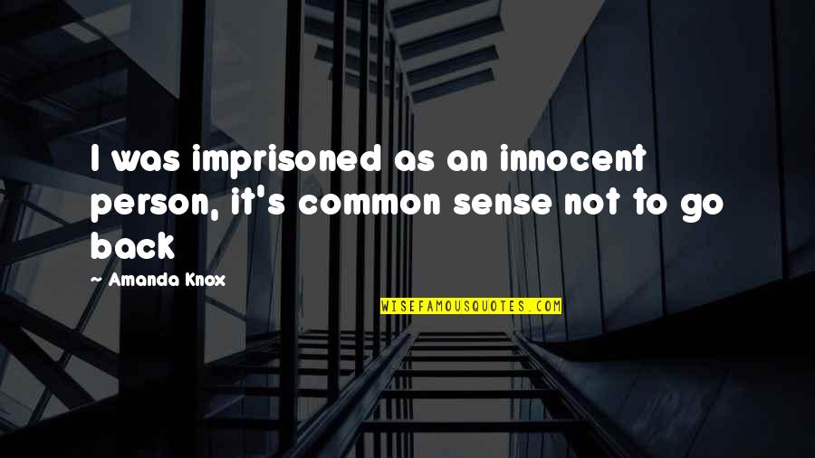 Foggy Morning Quotes By Amanda Knox: I was imprisoned as an innocent person, it's