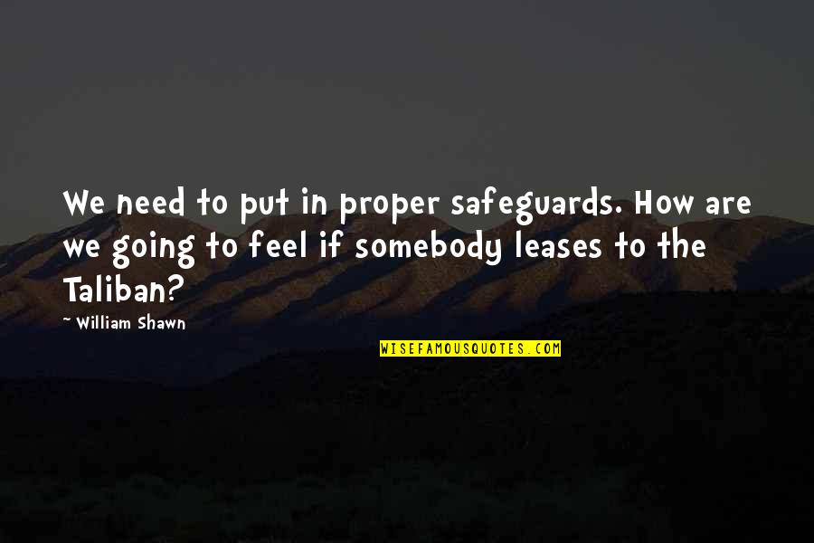 Folate Deficiency Quotes By William Shawn: We need to put in proper safeguards. How