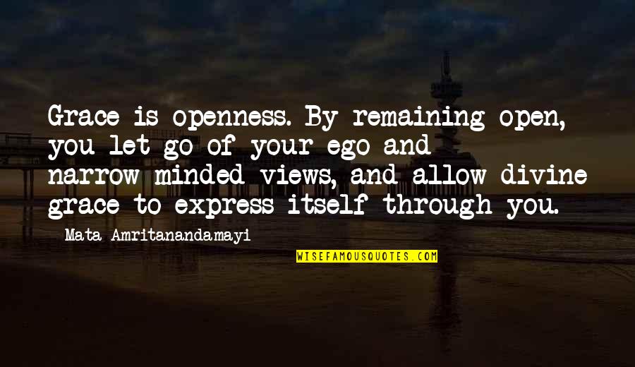 Folhagem Japonesa Quotes By Mata Amritanandamayi: Grace is openness. By remaining open, you let