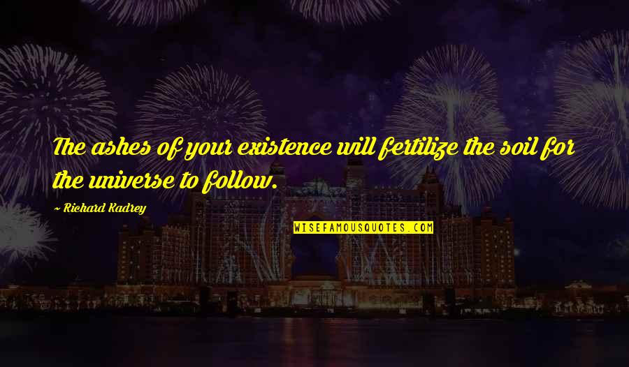 Follain Boston Quotes By Richard Kadrey: The ashes of your existence will fertilize the