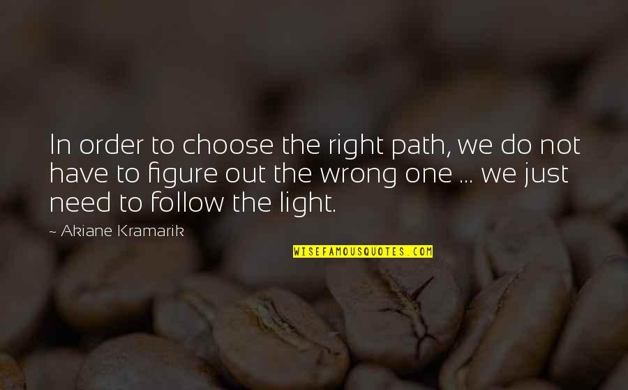 Follow The Path Quotes By Akiane Kramarik: In order to choose the right path, we