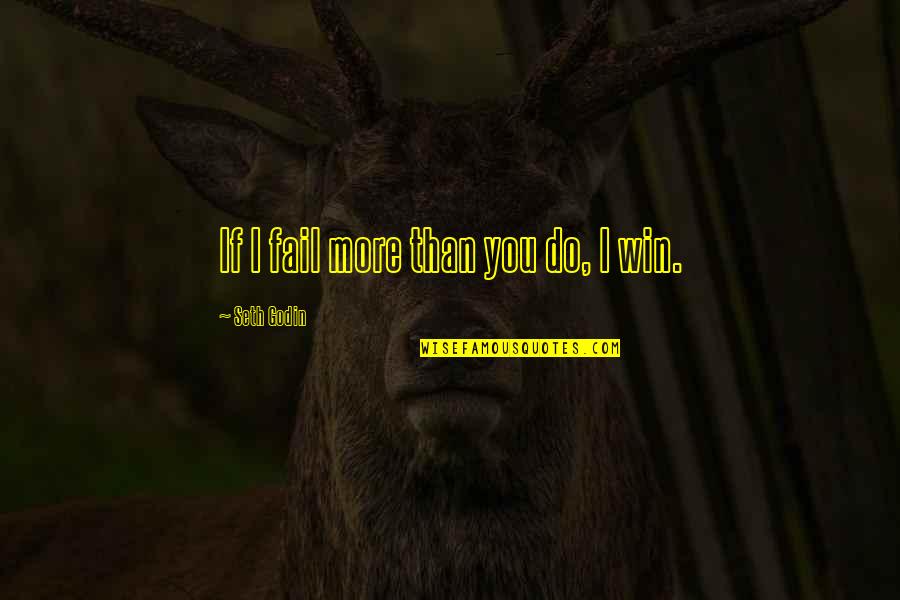 Folon Poster Quotes By Seth Godin: If I fail more than you do, I