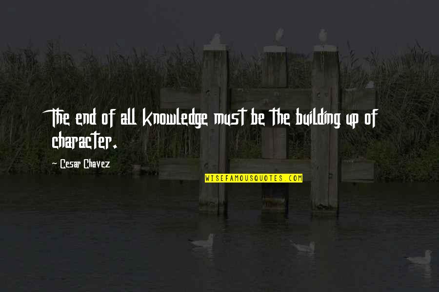 Foltin Nagytarcsa Quotes By Cesar Chavez: The end of all knowledge must be the
