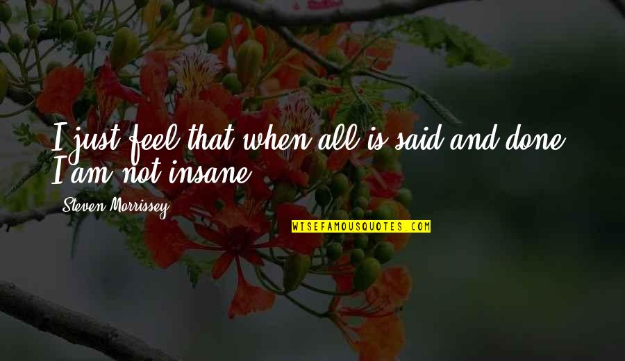 Fong Sai Yuk Quotes By Steven Morrissey: I just feel that when all is said