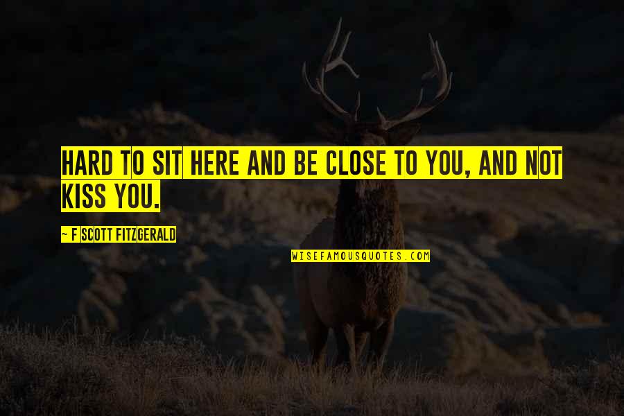 Font Keren Untuk Quotes By F Scott Fitzgerald: Hard to sit here and be close to