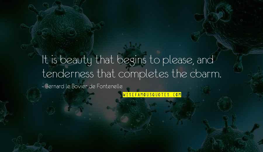 Fontenelle's Quotes By Bernard Le Bovier De Fontenelle: It is beauty that begins to please, and