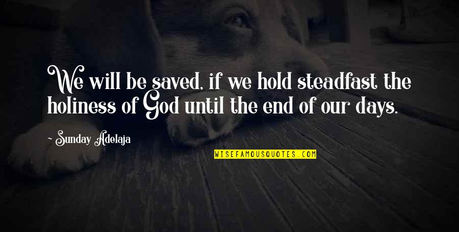 Fontenoy Road Quotes By Sunday Adelaja: We will be saved, if we hold steadfast
