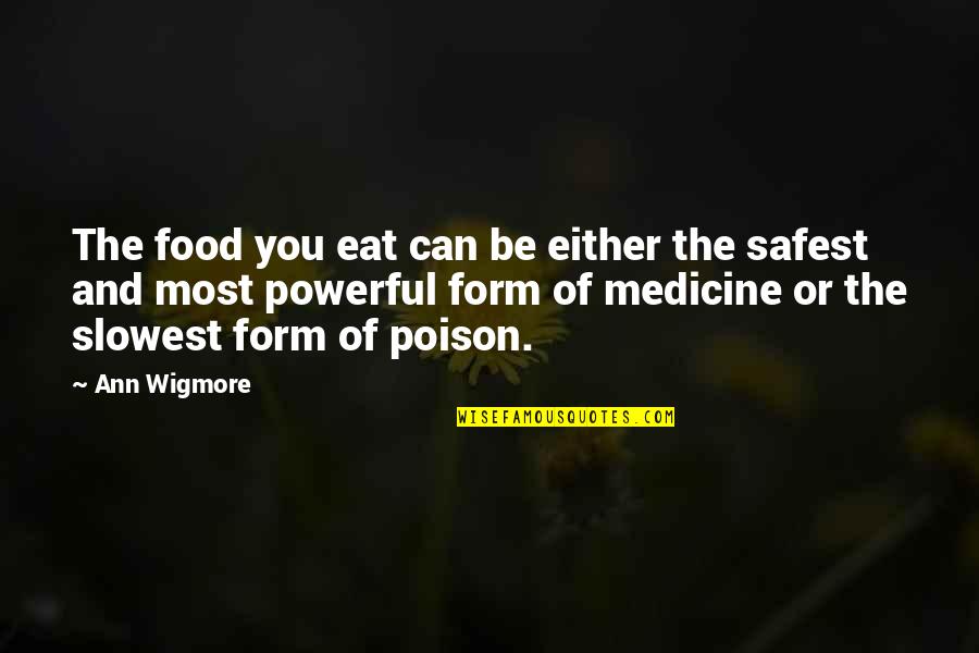 Food As Medicine Quotes By Ann Wigmore: The food you eat can be either the Food As Medicine Quotes By Ann Wigmore: The food you eat can be either the