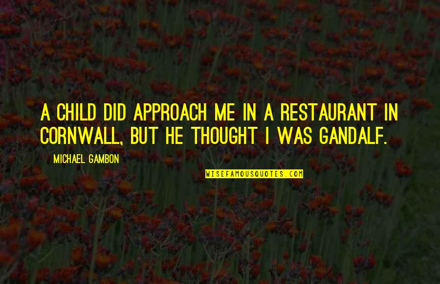 Food Catering Quotes By Michael Gambon: A child did approach me in a restaurant