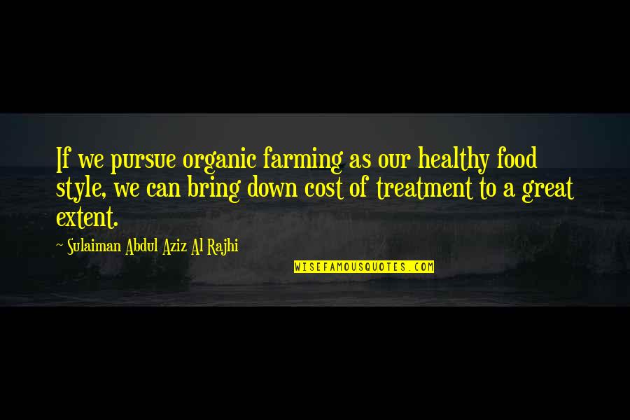 Food Cost Quotes By Sulaiman Abdul Aziz Al Rajhi: If we pursue organic farming as our healthy