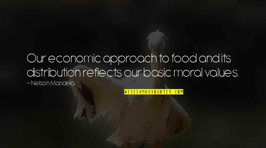 Food Distribution Quotes By Nelson Mandela: Our economic approach to food and its distribution