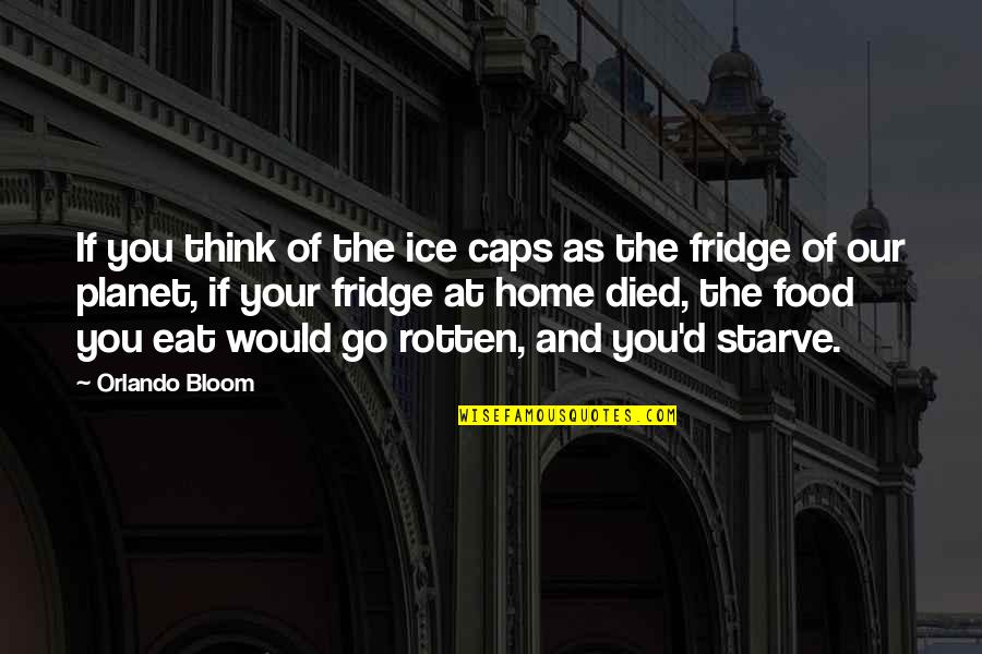 Food Fridge Quotes By Orlando Bloom: If you think of the ice caps as