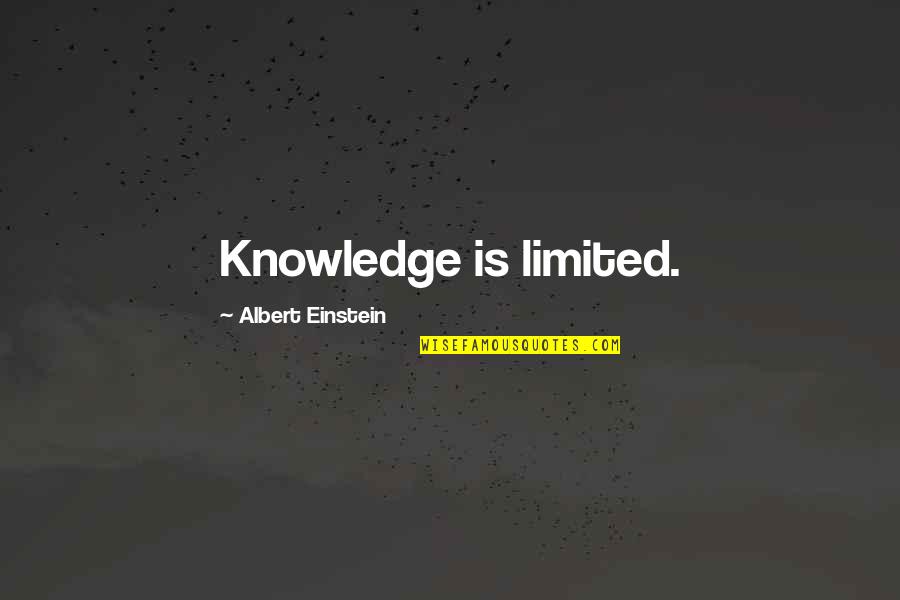 Food Snacks Quotes By Albert Einstein: Knowledge is limited.