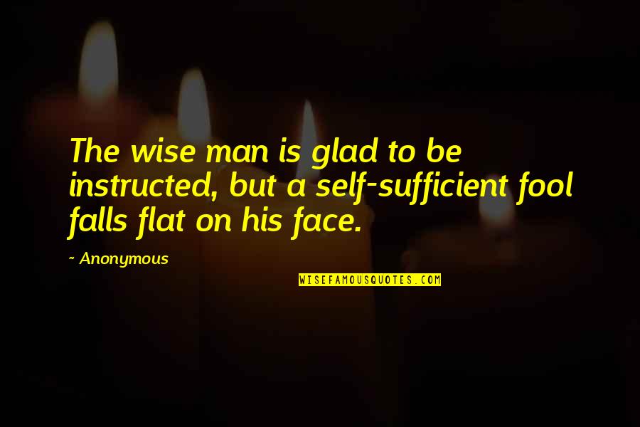 Fool Man Quotes By Anonymous: The wise man is glad to be instructed,