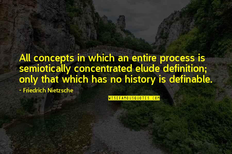Foolyshe Quotes By Friedrich Nietzsche: All concepts in which an entire process is