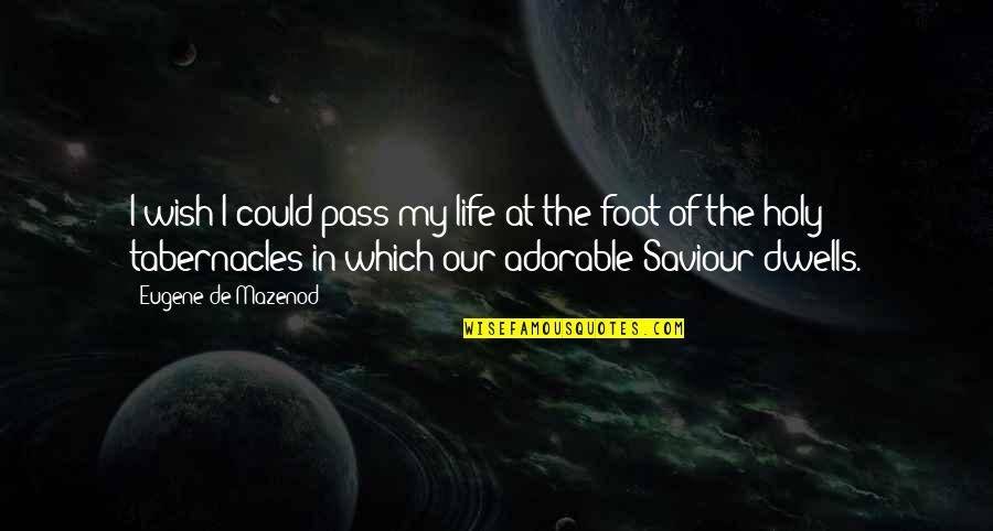 Foot Feet Quotes By Eugene De Mazenod: I wish I could pass my life at