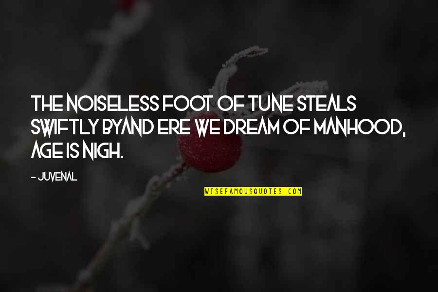 Foot Feet Quotes By Juvenal: The noiseless foot of Tune steals swiftly byAnd