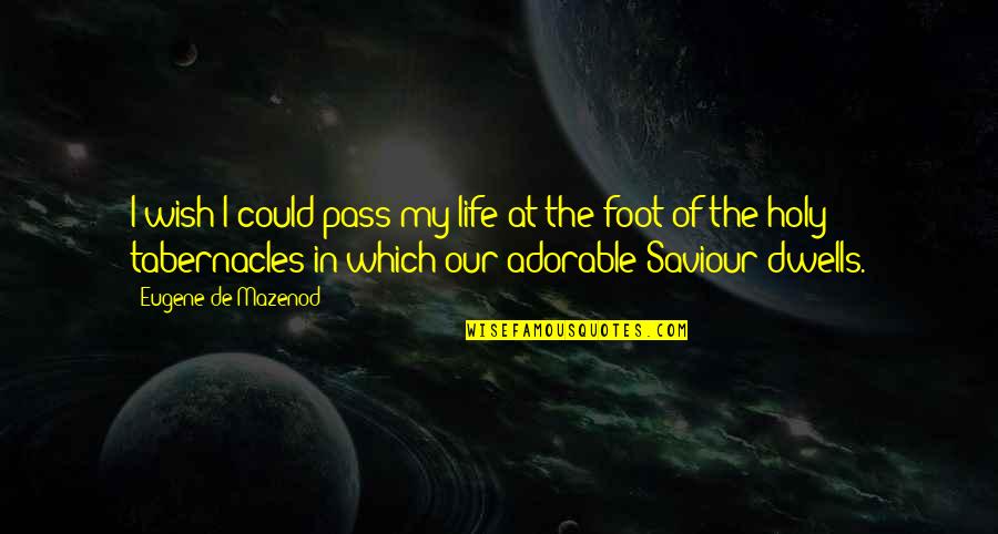 Foot Quotes By Eugene De Mazenod: I wish I could pass my life at Foot Quotes By Eugene De Mazenod: I wish I could pass my life at