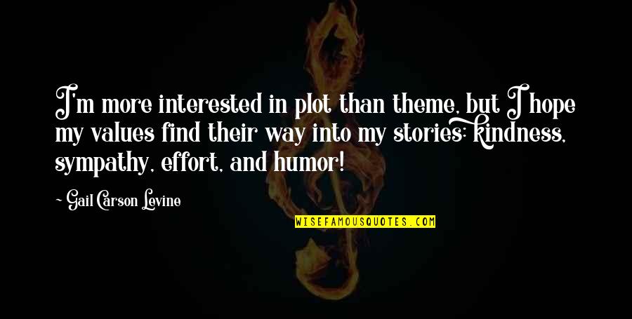 Foot Rubs Quotes By Gail Carson Levine: I'm more interested in plot than theme, but