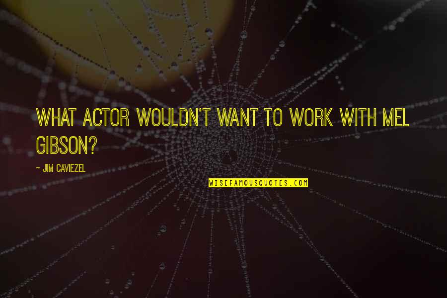 Football Ad Quotes By Jim Caviezel: What actor wouldn't want to work with Mel