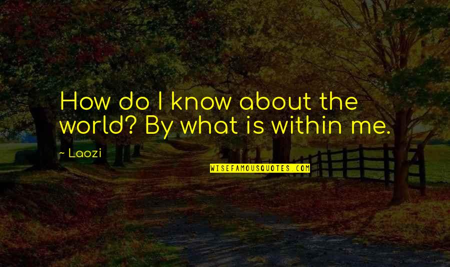 Football Center Quotes By Laozi: How do I know about the world? By