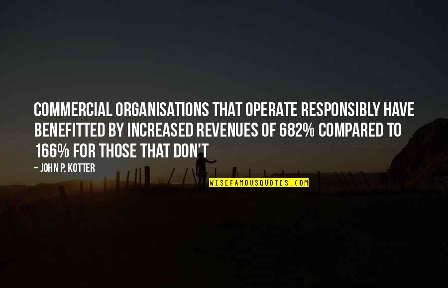 For Business Quotes By John P. Kotter: Commercial organisations that operate responsibly have benefitted by