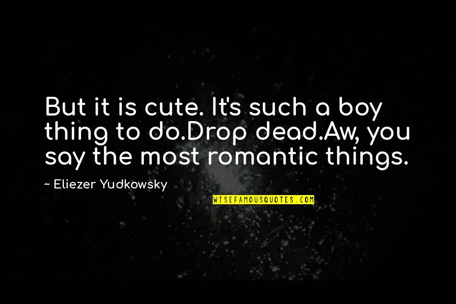 For Cute Boy Quotes By Eliezer Yudkowsky: But it is cute. It's such a boy