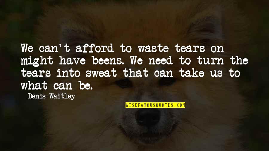 For Equestrian Quotes By Denis Waitley: We can't afford to waste tears on might-have-beens. For Equestrian Quotes By Denis Waitley: We can't afford to waste tears on might-have-beens.