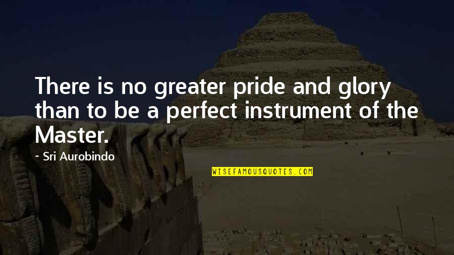 For Greater Glory Quotes By Sri Aurobindo: There is no greater pride and glory than