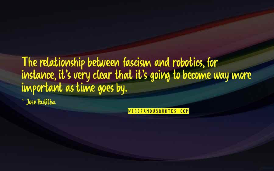 For Instance Quotes By Jose Padilha: The relationship between fascism and robotics, for instance,