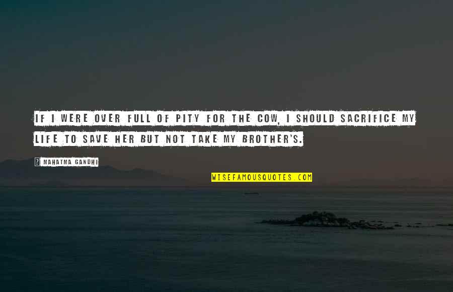 For My Brother Quotes By Mahatma Gandhi: If I were over full of pity for For My Brother Quotes By Mahatma Gandhi: If I were over full of pity for