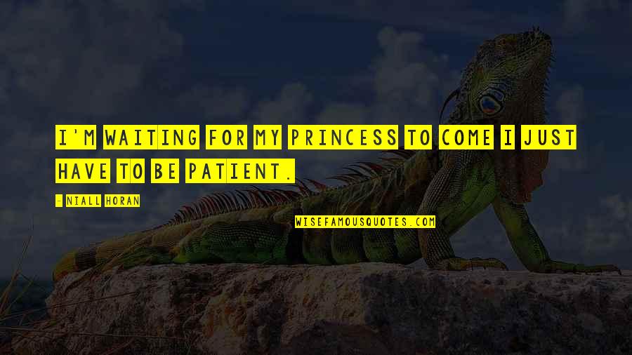 For My Princess Quotes By Niall Horan: I'm waiting for my princess to come I