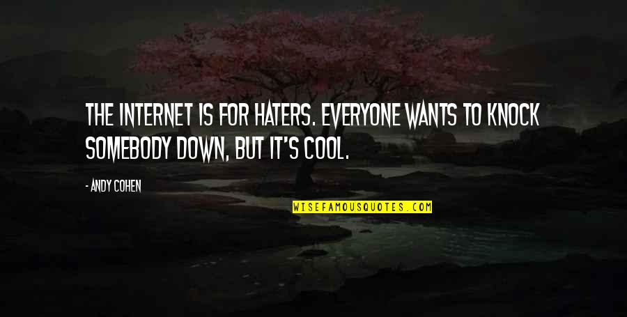 For The Haters Quotes By Andy Cohen: The Internet is for haters. Everyone wants to