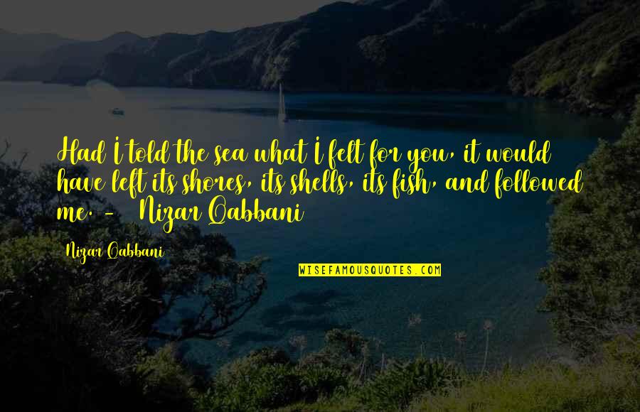 For You I Would Quotes By Nizar Qabbani: Had I told the sea what I felt