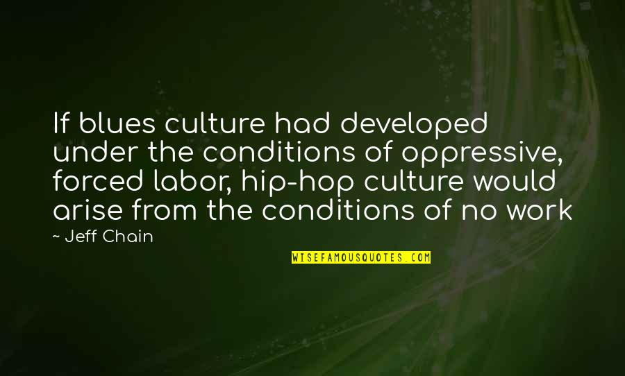 Forced Labor Quotes By Jeff Chain: If blues culture had developed under the conditions