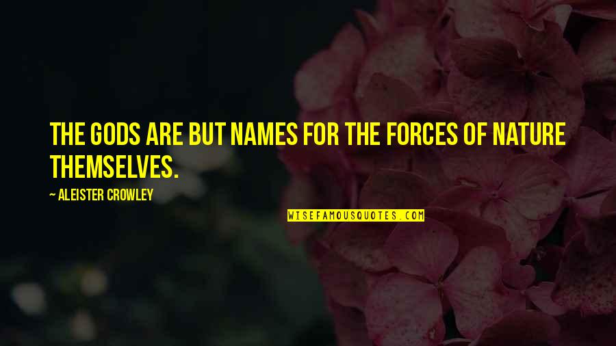 Forces Of Nature Quotes By Aleister Crowley: The Gods are but names for the forces