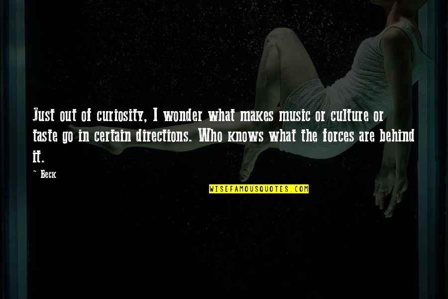 Forces The Makes Quotes By Beck: Just out of curiosity, I wonder what makes