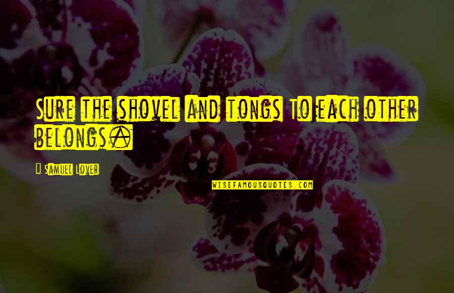Forcina Cheese Quotes By Samuel Lover: Sure the shovel and tongs To each other Forcina Cheese Quotes By Samuel Lover: Sure the shovel and tongs To each other