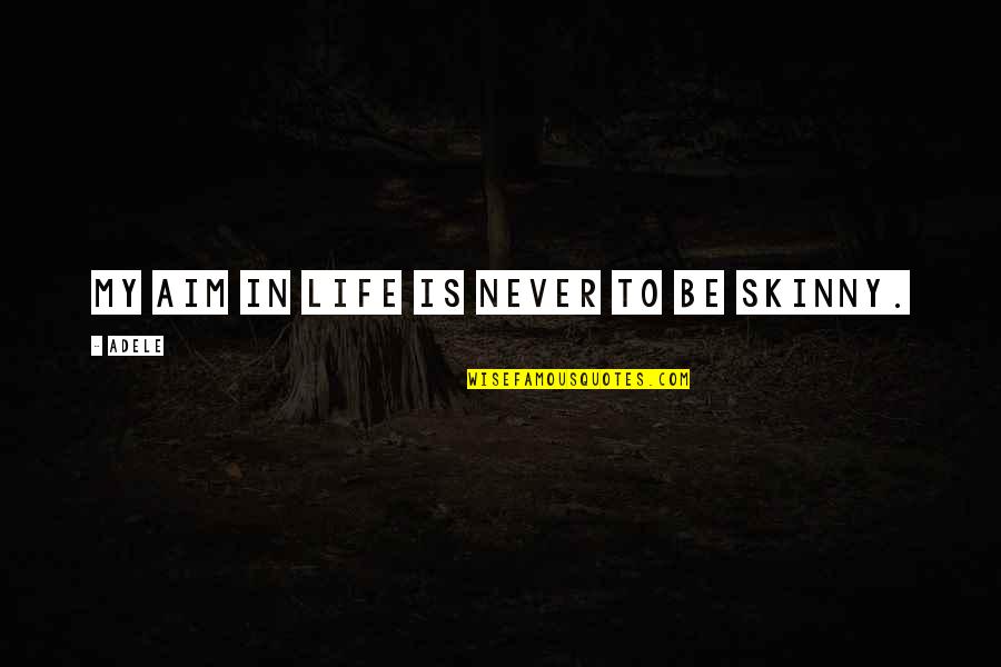 Forefront Credit Quotes By Adele: My aim in life is never to be