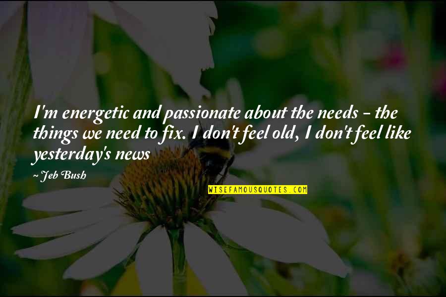 Forelock Horse Quotes By Jeb Bush: I'm energetic and passionate about the needs -
