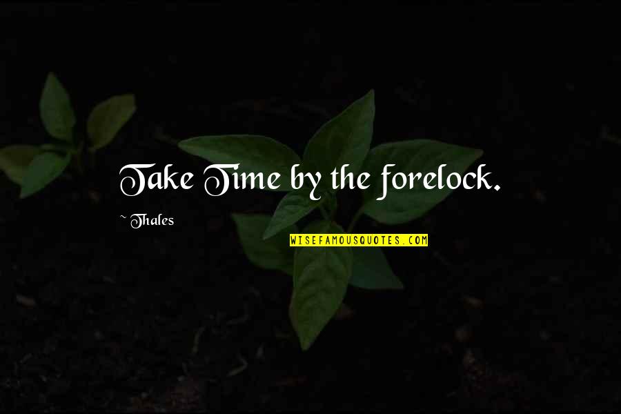 Forelock Quotes By Thales: Take Time by the forelock.