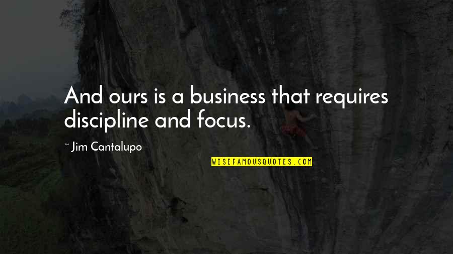 Forensic Speech Quotes By Jim Cantalupo: And ours is a business that requires discipline